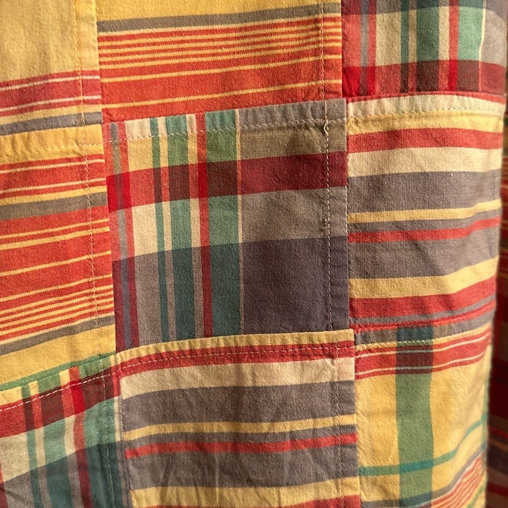 Orvis Madras Plaid Patchwork, Button-Down, Short … - image 5